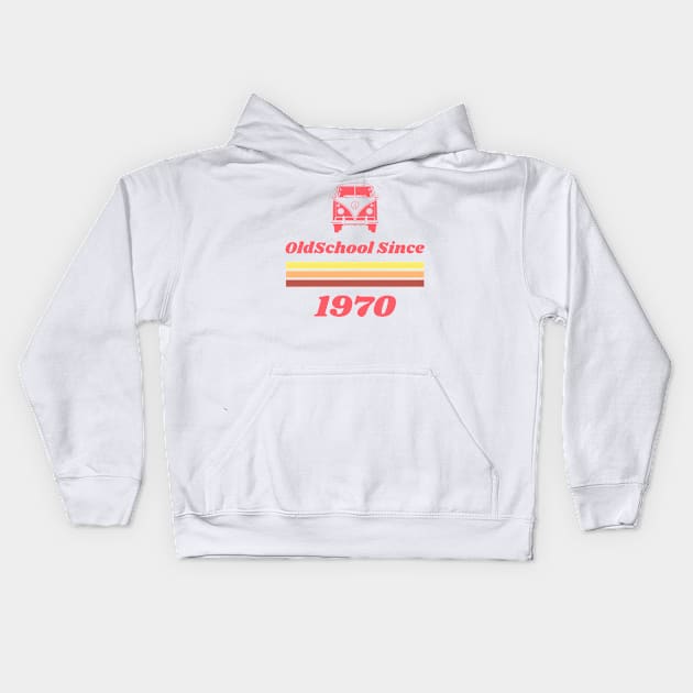 Old School Since 1970 Kids Hoodie by Evlar